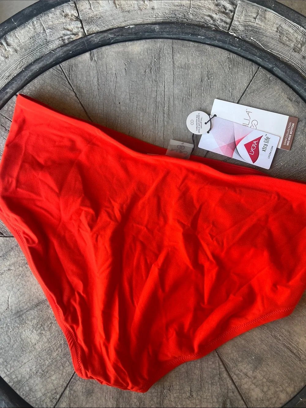 CALIA by Carrie Underwood Red High-Waist Swim Bottoms